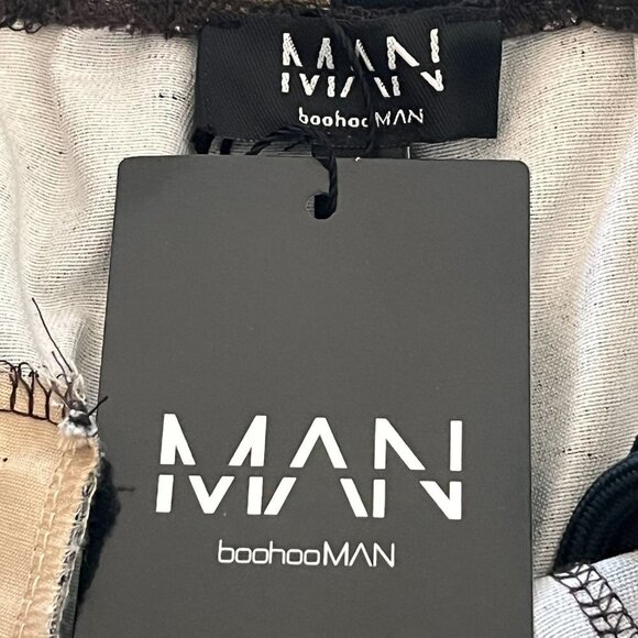 Boohoo Mens Pants Mens S Khaki Camo Cargo Twill‎ Popper Hem Casual Pants - Picture 6 of 12